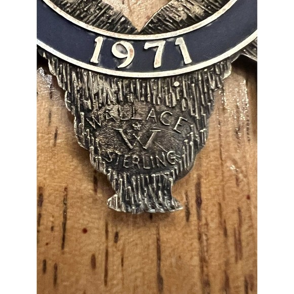 1971 Wallace Sterling Silver Peace on Earth Ornament w/ 4 Doves 28 gr. Medallion - Picture 5 of 5